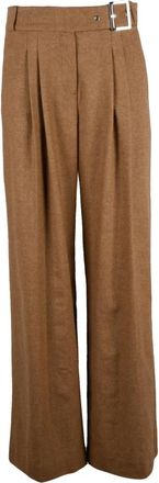 Karl Lagerfeld Pantalones Anchos - Trousers - Mujer - Marr&oacute;n - S