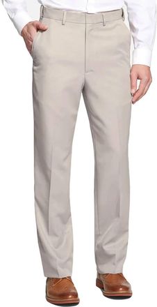 Berle Prime Poplin Trouser In Stone