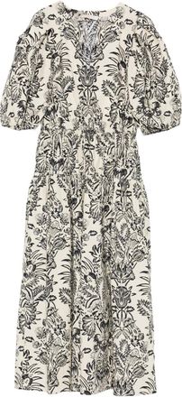 Ulla Johnson Harriet puff-sleeve midi dress - Neutrals