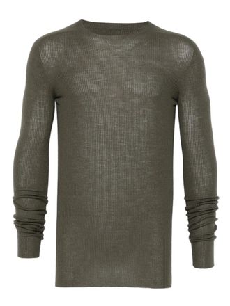 Rick Owens gerippter Wollpullover