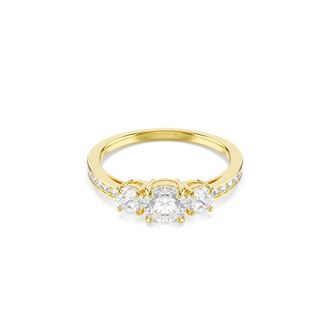 Swarovski Kristal Gouden Ring Elegant Modern Twist - Dames - Ringen - Geel - 55 MM - Accessoires