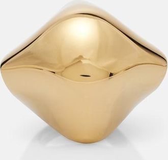 Khaite Lotus 18kt gold-plated ring