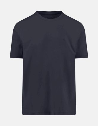 Fynch-Hatton Mens Sanforized Cotton T-Shirt Navy - Black - Size: 44