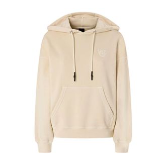 Pinko Beige Silk & Nylon Sweater - Dames - Hoodies - Beige - M - Nylon - Hoodies & sweatvesten