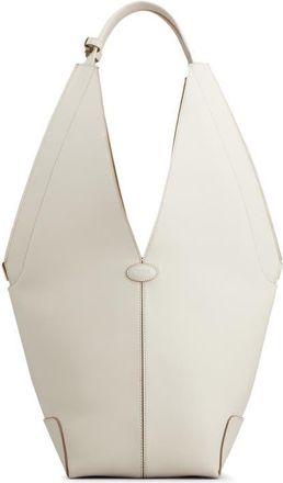 Tod's Small Sacca Leather Bucket Bag in Bianco Calce at Nordstrom