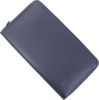 Louis Vuitton Navy Navy Blue Epi Leather Long Wallet (Bi-Fold) (Pre-Owned)