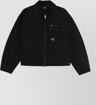 Represent mens coat collared design chest and side pockets