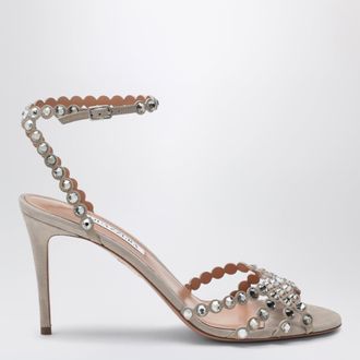 Aquazzura Sandali Tequila con cristalli in suede