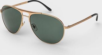 Versace Womens Aviator Gold Frame Sunglasses