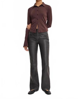 Good American Good Classic Faux Leather Pants In Black
