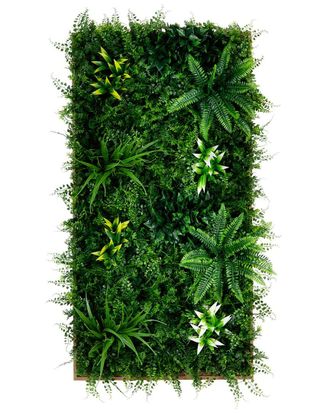 Nearly Natural Indoor/Outdoor Uv-Resistant Costa Rican Forest Artificial Living Wall Art Panel In Frame