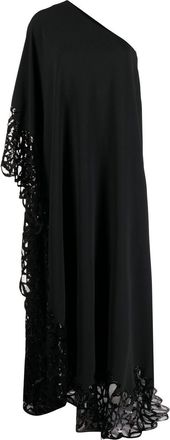 Elie Saab sequin-embellished one-shoulder gown - women - Acetate/Elastane/Polyester - 36 - Black