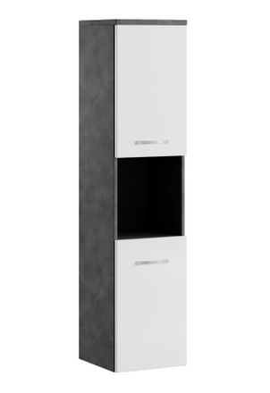 Badplaats Columna De Ba&ntilde;o Montreal 30 X 30 X 131 Cm - Gris Con Blanco - Mu