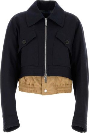 Dsquared2 Donkerblauwe Wollen Jas Gebreide Kleding - Dames - Zomerjassen - Blauw - XS - Wol - Jassen