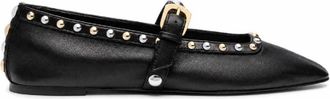 Stuart Weitzman Perry Mary Jane Flat - Dames - Ballerinas - Zwart - 37 EU - Schoenen
