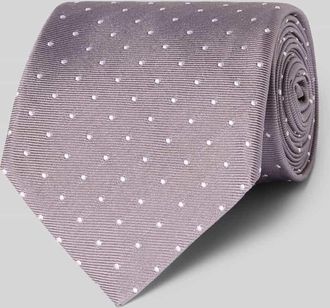 HUGO BOSS Seidenkrawatte mit Allover-Muster in Flieder, Gr&ouml;&szlig;e 1