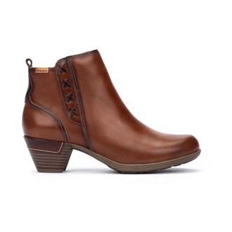 Pikolinos Rotterdam Enkellaars - Dames - Cowboylaarzen - Bruin - 40 EU - Leer - Schoenen