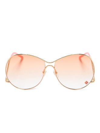 Casablanca twisted-frame round sunglasses - Gold