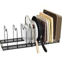 OEM Estante Extensible Para Tapas De Ollas, Sartenes Y Cacerolas Con 12 Compartimentos Ajustables, Para Armarios De Cocina Y Despensa Ikodm - Crezuo