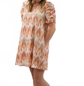 Adrienne Satin Petals Dress In Pastel Print