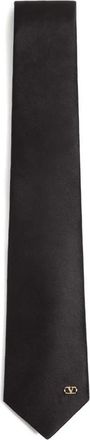 Valentino Garavani Valentie Silk Tie With Vlogo Signature Detail Accessories