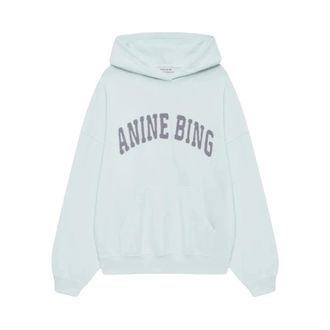 Anine Bing Harvey Hoodie - Dames - Hoodies - Blauw - S - Katoen - Hoodies & sweatvesten