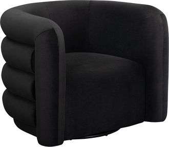 TOV Furniture Tov Furniture Curves Velvet Swivel Accent Chair