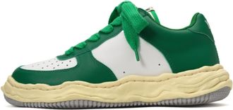 Miharayasuhiro WAYNE VL OG Sole Leather Low-top Sneaker White Green A09FW730-WHTGRN