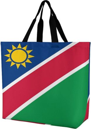 Generic Flags of Namibia Tote Bag Reusable Grocery Shopping Bags Large Travel One Shoulder Handbag for Picnic Work