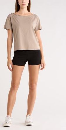 Abound Slashed Neck Relaxed Short Sleeve T-Shirt in Grey Fungi at Nordstrom Rack, Size Medium