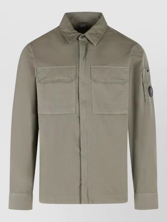 C.P. Company cotton overshirt arm patch chest pockets