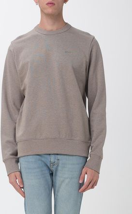 HUGO BOSS Felpa girocollo da uomo in cotone con logo ricamato