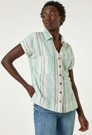 Roman Stripe Short Sleeve Shirt