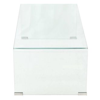 Berkfield Home Chic Coffee Table Tempered Glass 98x45x30 cm Clear | Size: 98 x 45 x 30 cm