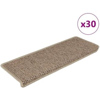 vidaXL Vidaxl - Alfombra Autoadhesiva Escalera Sisal 30 Uds 65x21x4 Cm Arena