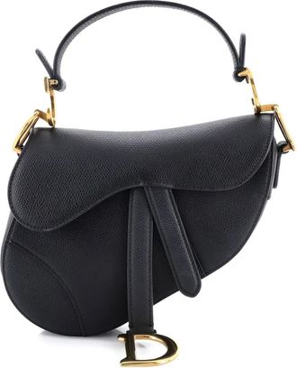 Dior Saddle Handbag Leather Mini shoulder bag - Zwart