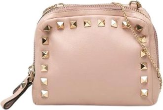 Valentino Pre-owned Borsa a tracolla borchiata in pelle - - Pre-owned - Donna - Rosa - ONE SIZE