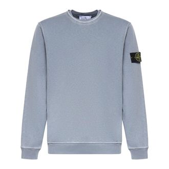 Stone Island Sweatshirts, male, Blue, Size: 2XL Crew Neck Sweatshirt