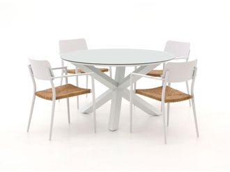 Bellagio la vita attrattiva Bellagio Cino/Ferrone &oslash;130cm dining tuinset 5-delig