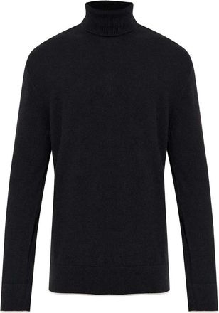Eleventy Round Neck Sweater Black And Sand