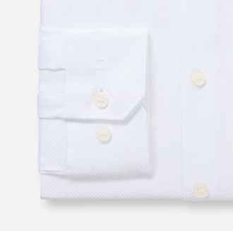 Olymp Langarmhemd OLYMP No 6 six, Herren, Gr. 39, N-Gr, wei&szlig;, Web, Obermaterial: 97% Baumwolle, 3% Elastolefin, sehr schmal, 2-Knopf-Manschette, Hemden Lang