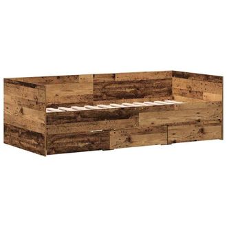 Berkfield Home Daybed Old Wood Engineered Wood 90 x 190 cm Sturdy Daybed in Brown