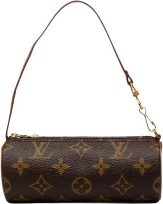 Louis Vuitton Pre-owned Papillon Pochette - Dames - Vintage Mini Tas - Bruin - ONE Size - Vintage
