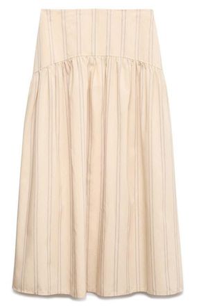 M&S Collection Stripe Midi Skirt in Natural Multi at Nordstrom, Size 12
