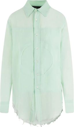 Edward Cuming Camicia con frange - Verde