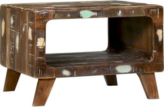 vidaXL Mesa De Caf&eacute; Multicolor 50 X 50 X 35 Cm Madera Maciza Reciclada Vidaxl