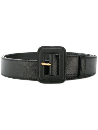 Prada Black Logo Buckle Belt