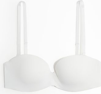 H&M Wattierter Balconette-BH aus Mikrofaser - White