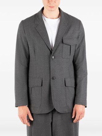 Société Anonyme patch-pocket two-button blazer - Grey