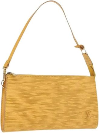 Louis Vuitton Pre-owned Shoulder Bags, female, Yellow, Size: ONE SIZE Pre-owned Vintage Epi Pouch
